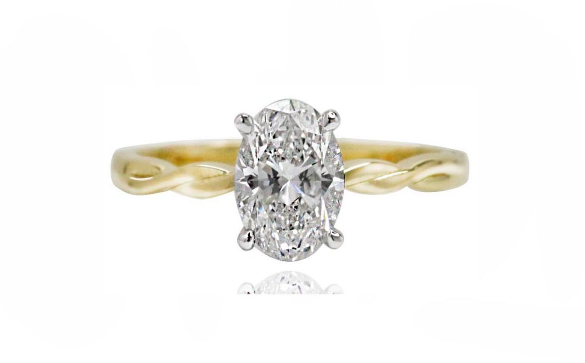 zara yellow gold diamond engagement ring